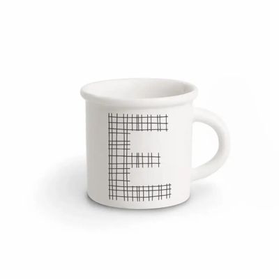 Mugs - MUG BLACK ALPHABET E - ILARIA.I