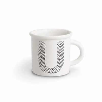 Tasses et mugs - MUG BLACK ALPHABET U - ILARIA.I