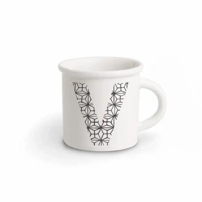 Tasses et mugs - MUG BLACK ALPHABET V - ILARIA.I