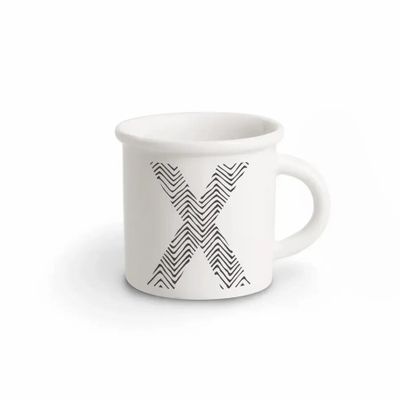 Mugs - MUG BLACK ALPHABET X - ILARIA.I