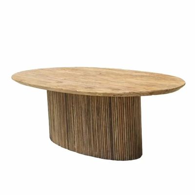 Dining Tables - Oval dining table made from recycled teak wood - YAGA - HYDILE