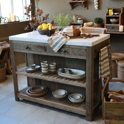 Autres tables - Table de service Grimaud m. plateau en marbre - CHIC ANTIQUE A/S