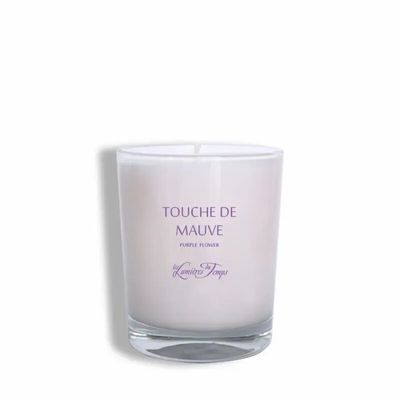 Bougies - Bougie végétale 180 gr Touche de Mauve - LES LUMIERES DU TEMPS