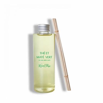Diffuseurs de parfums - Recharge (avec rotins) pour Diffuseur de Parfum 200 ml Thé maté vert - LES LUMIERES DU TEMPS