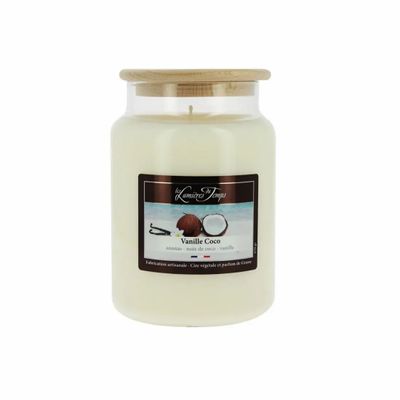 Candles - Colored Wax Candle 670 g Vanilla Coconut - LES LUMIERES DU TEMPS