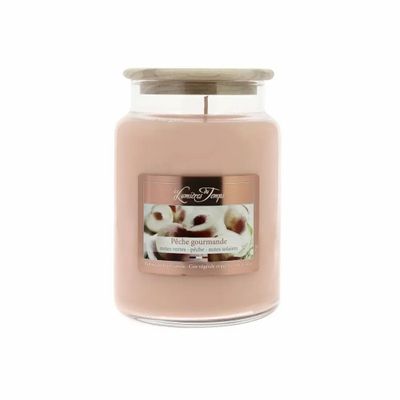 Candles - Colored Wax Candle 670 g Gourmet Peach - LES LUMIERES DU TEMPS