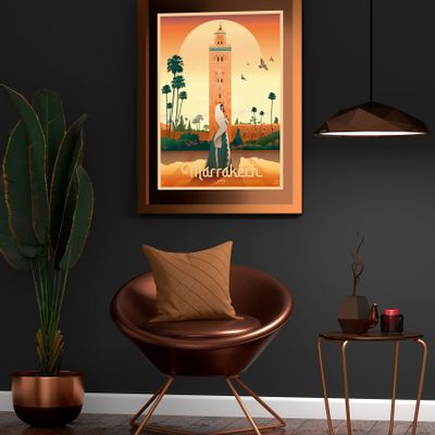 Poster - DOZ poster - MOROCCO - Marrakech - La Koutoubia - LA MAISON JOSÉPHINE