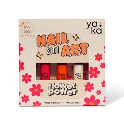 Kids accessories - Flower Power 2 in 1 Nail Polish kit - YAKA