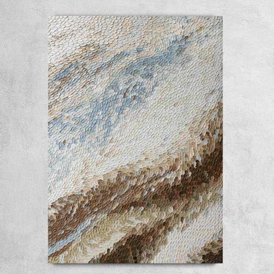 Office design and planning - « Fluency » Series of handmade textured abstract paintings - MATISS ART STUDIO