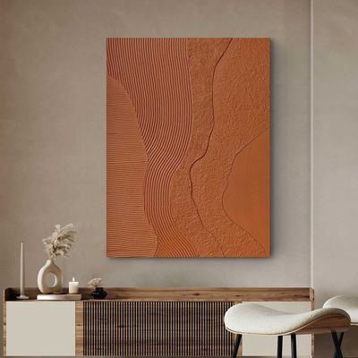 Office design and planning - “Nile” Series of handmade textured abstract paintings - MATISS ART STUDIO
