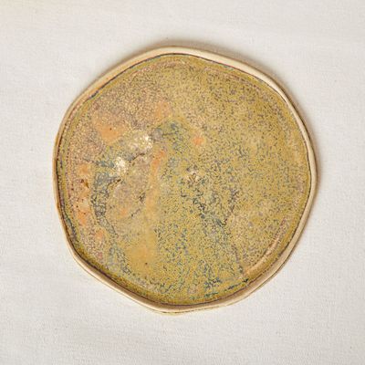 Formal plates - Ceramic Plate Kalimori in Earth and Green Tones - HUAKAL