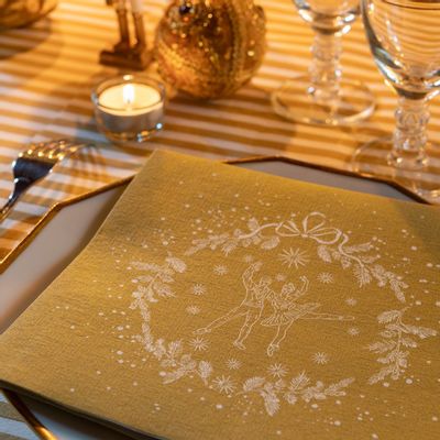 Napkins - GOLD DANCERS - FRANÇOISE PAVIOT