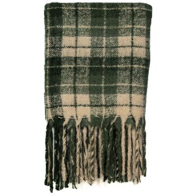 Plaids - Plaid en acrylique TIMOTHE kaki - MONSIEUR CHARLI