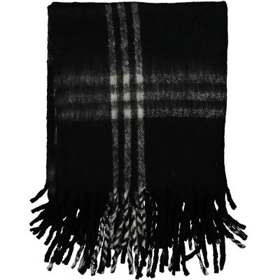 Throw blankets - TITOUAN black acrylic plaid - MONSIEUR CHARLI