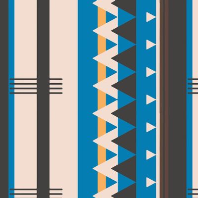Bed linens - Window tile pattern, stripes - LYDIE VACHER DESIGN MODE ET DECORATION