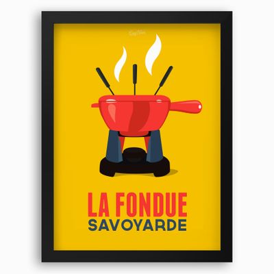 Poster - Framed poster La Fondue : Jaune - COSYNÉVÉ - MOUNTAIN POSTERS