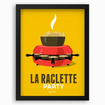 Poster - Framed poster La Raclette : Jaune - COSYNÉVÉ - MOUNTAIN POSTERS
