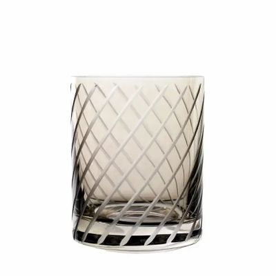 Glass - Gratia crystal glasses for water / drinks Mokka - 1 piece 320 ml - PEKALLA CRISTAL GLASS