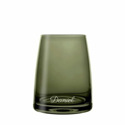 Verres - Vispera Verre coloré à cocktails Verde avec le nom - 1 pièce 320 ml - PEKALLA CRISTAL GLASS