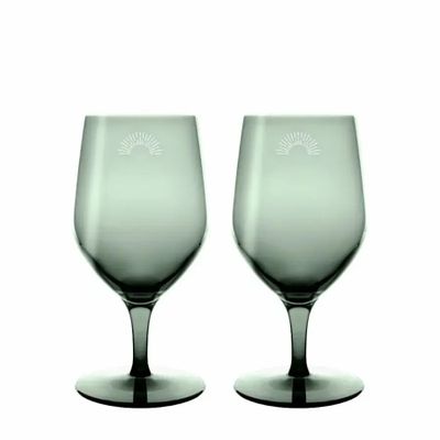 Cristallerie - Vispera Verre à bière / eau coloré Malachit avec gravure - 2 pièces 450 ml - PEKALLA CRISTAL GLASS