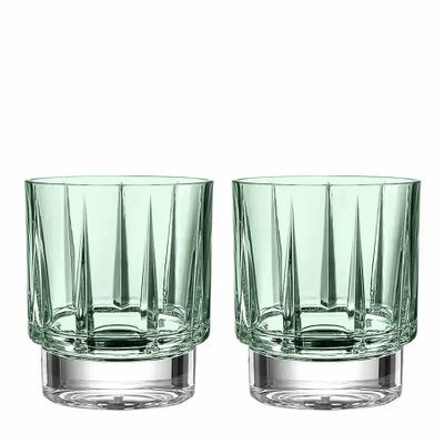 Cristallerie - Linea Malachit Verres en cristal à whisky - 2 pièces 300 ml - PEKALLA CRISTAL GLASS
