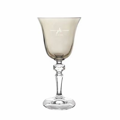 Verres - Kalatina verres à vin en cristal Mokka avec gravure - 2 pièces 170 ml - PEKALLA CRISTAL GLASS