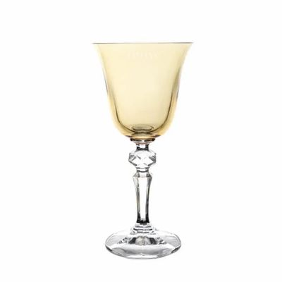Glass - Kalatina Sunset Crystal Wine Glasses with Engraving - 6 Pieces 170 ml - PEKALLA CRISTAL GLASS