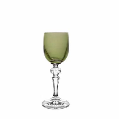 Glass - Kalatina Olive Crystal Vodka Glasses - 6 pieces 60 ml - PEKALLA CRISTAL GLASS