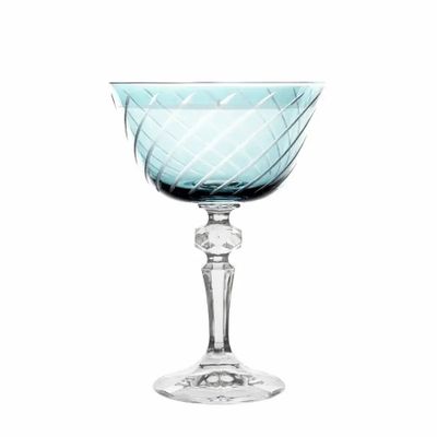 Bougeoirs et photophores  - Gratia Aqua Bougie parfumée en soja sur pied en cristal - PEKALLA CRISTAL GLASS