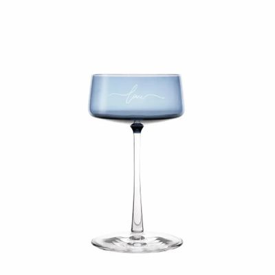 Verres - VidaVerre à champagne coloré Martini Mist avec gravure - 1 pièce 230 ml - PEKALLA CRISTAL GLASS