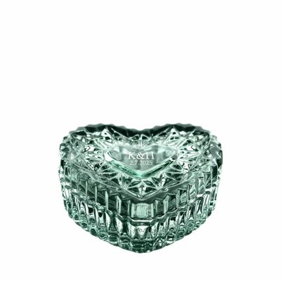 Cristallerie - Malachit Boîte en cristal pour les alliances du couple marié - PEKALLA CRISTAL GLASS