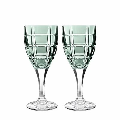 Cristallerie - Vaso II Verres à vin en cristal modernes Malachit - 2 pièces 300 ml - PEKALLA CRISTAL GLASS