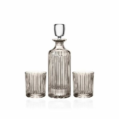 Crystal ware - Mokka Crystal Decanter + Whiskey Glasses - 2 pieces 280 ml - PEKALLA CRISTAL GLASS