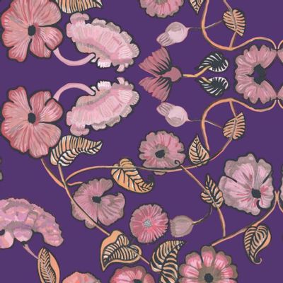 Table linen - Illustrated and invented botany - LYDIE VACHER DESIGN MODE  ET DECORATION