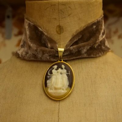 Bijoux - Choker Velours de soie - Nymphes - FASCINATO