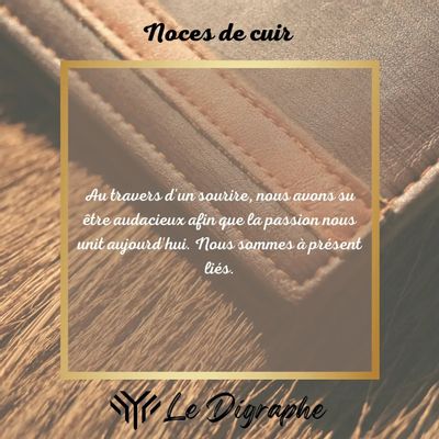 Customizable objects - 2 Years: Leather Anniversary Digraphe - LE DIGRAPHE