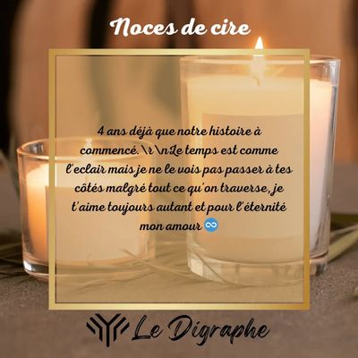 Objets design - 4 ans : digraphe noces de Cire - LE DIGRAPHE