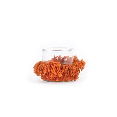 Bougeoirs et photophores  - Le bougeoir Oh My Gee, velours rouillé, taille S - BAZAR BIZAR LIVING