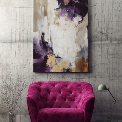 Aménagements pour bureau - « Bloom » Série de peintures abstraites texturées faites à la main - MATISS ART STUDIO
