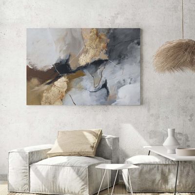 Office design and planning - « Desert » Series of handmade textured abstract paintings - MATISS ART STUDIO