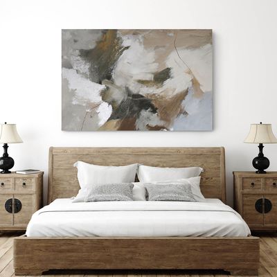 Office design and planning - « Velor » Series of handmade textured abstract paintings - MATISS ART STUDIO