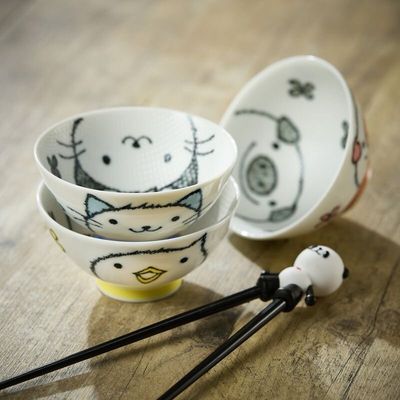 Bols - Bol à riz - Motif animalier - NISHIKIDÔRI