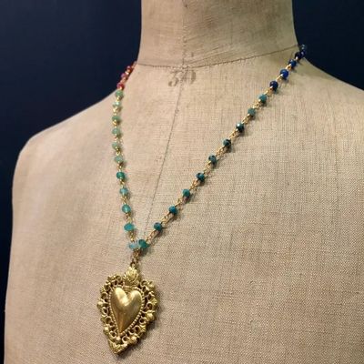 Bijoux - Collier Roméo - Pierres arc-en-ciel - FASCINATO