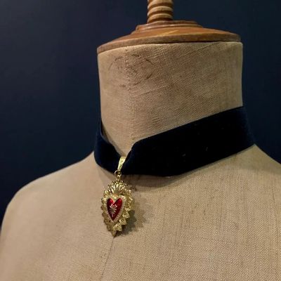 Bijoux - Choker Tybalt - Velours noir - FASCINATO