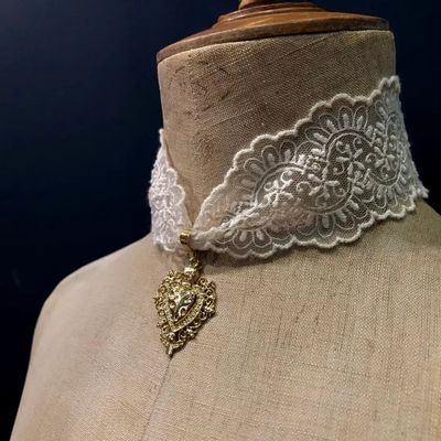 Bijoux - Choker Verona - Dentelle blanche - FASCINATO