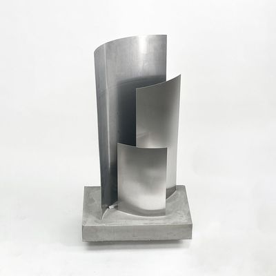 Floor lamps - Sculptural Concrete and Stainless Steel Standing Light [ESSENZ] - CASE STUDIOS