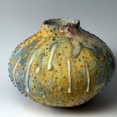 Vases - Vase "Le ciel embrasé de couleurs" - GALERIE SANA MOREAU