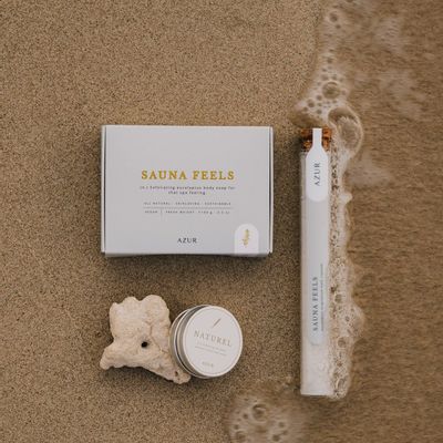 Soaps - SAUNA FEELS | salt body bar - AZUR NATURAL BODY CARE