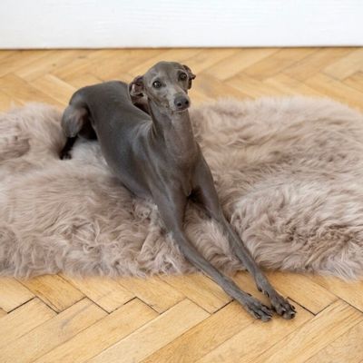 Lits - Tapis Carré ou Rectangulaire en Peau de Mouton Naturelle – Greige - MELLOW CONCEPT STORE