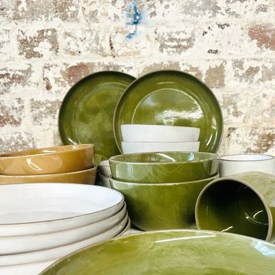 Everyday plates - BRUSH Cloud Dinner Plate Set of 4 - RECLAYM HOME